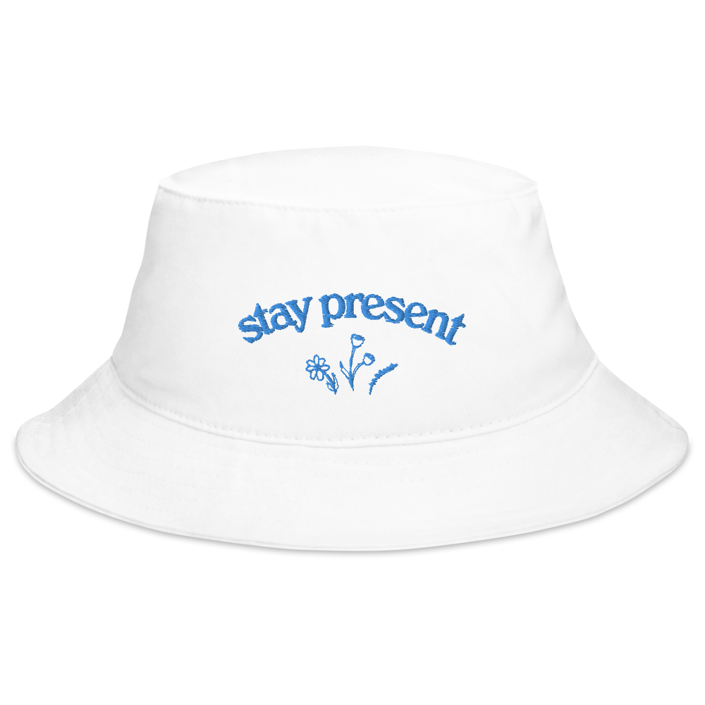 Stay Present Bucket Hat (Blue)
